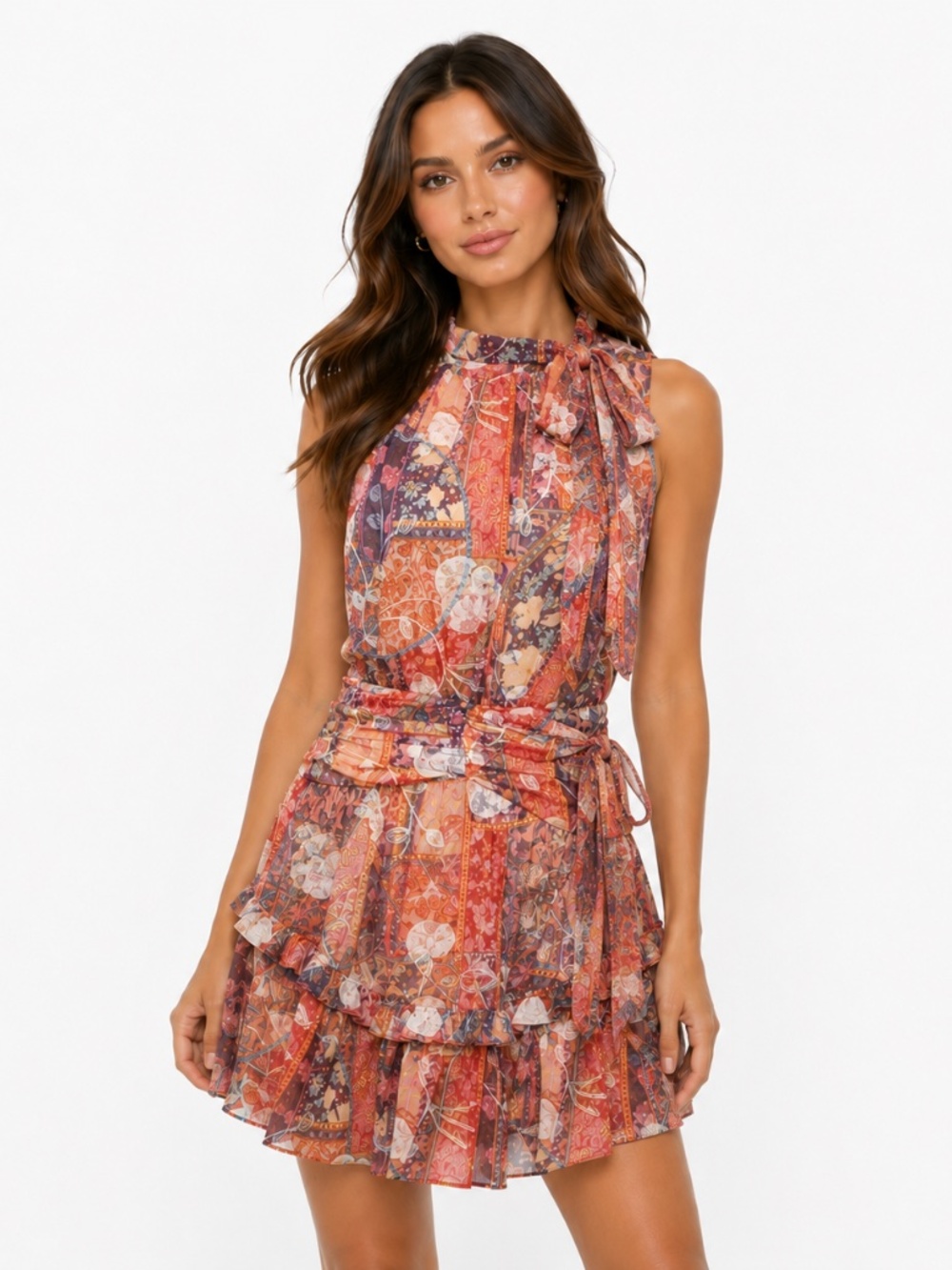 Elliatt - Instrumental Floral Ruffle Dress